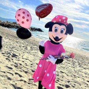 mascotte minnie rosa