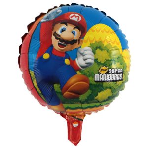 Palloncino Tondo Mylar Foil Mario Bross